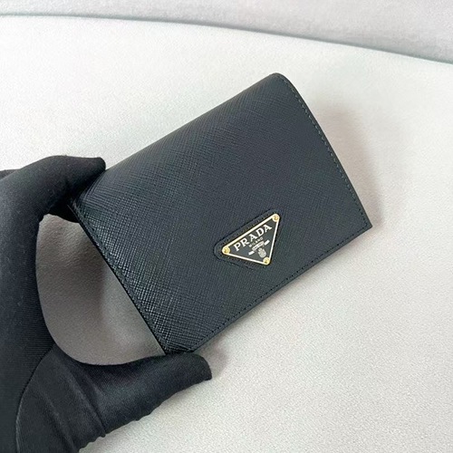 [스페셜오더]PRADA-2MO513 프라다 블랙 사피아노 가죽 지갑