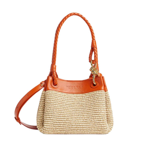 [스페셜오더]BOTTEGA VENETA-827475 보테가 베네타 오렌지 라피아 스몰 파라슈트 스몰