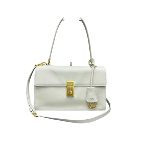 [스페셜오더]PRADA-1BN023 프라다 화이트 미디엄 가죽 숄더백