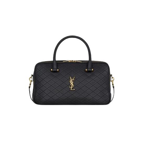 [스페셜오더]SAINT LAURENT-766785 생 로랑 블랙 퀼트 램스킨 LYIA 더플 백