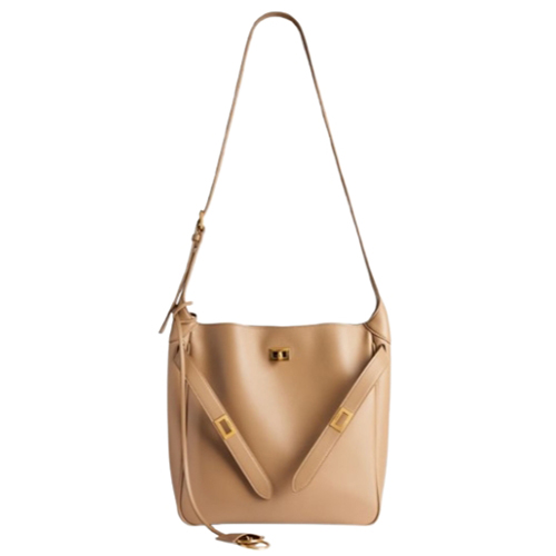 [스페셜오더]BALENCIAGA-811018 발렌시아가 베이지/금장 벨 에어 스몰 호보백