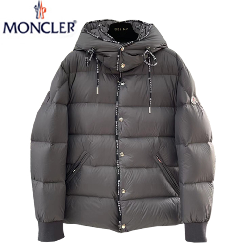 MONCLER-12029 몽클레어 그레이 스트라이프 디테일 패딩 남성용