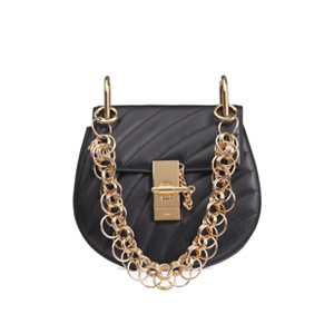 [스페셜오더]Chloe-CHC18US 끌로에 카프스킨 블랙 DREW BIJOU 미니 숄더 백