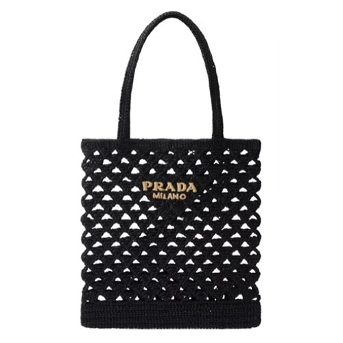 [스페셜오더]PRADA-1BG493 프라다 블랙 크로셰 토트백
