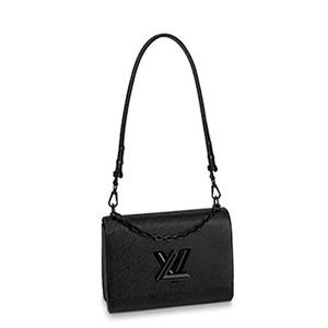 [스페셜오더]LOUIS VUITTON-M53236 루이비통 블랙 에삐 레더 블랙 무광 금속 디테일 트위스트 MM