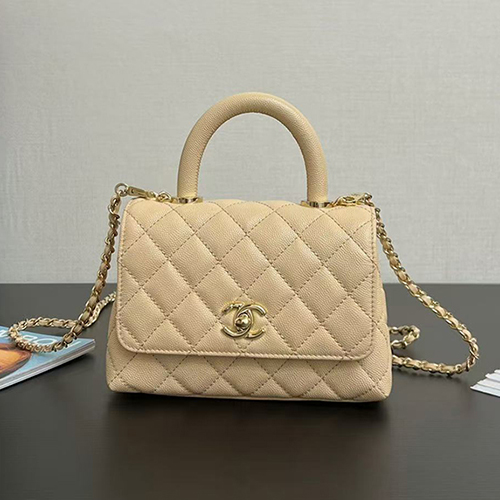 [스페셜오더]CHANEL-AS2215 샤넬 베이지 캐비어 가죽 미니 플랩 백